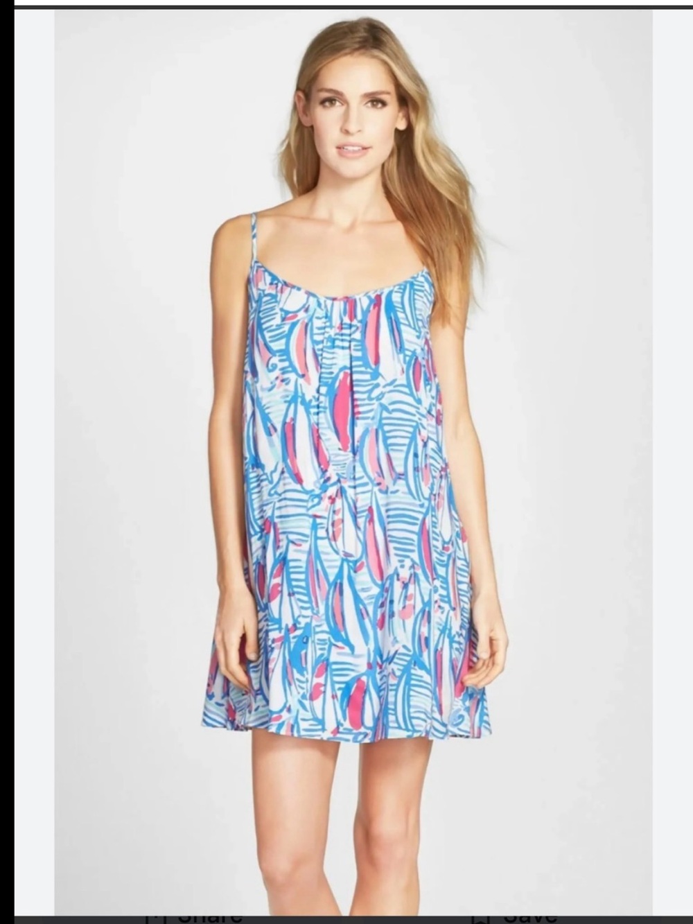 Lilly Pulitzer Daphne Red Right Return Sailboat Nautical Swing Dress